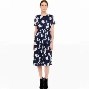 Club Monaco Lutecia Floral Silk Blend Midi Dress